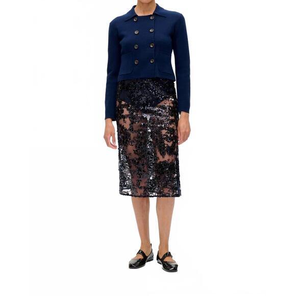 BAUM UND PFERDGARTEN Dresses & Skirts - NEW BAUM UND PFERDGARTEN shania midi skirt in dark indigo blue